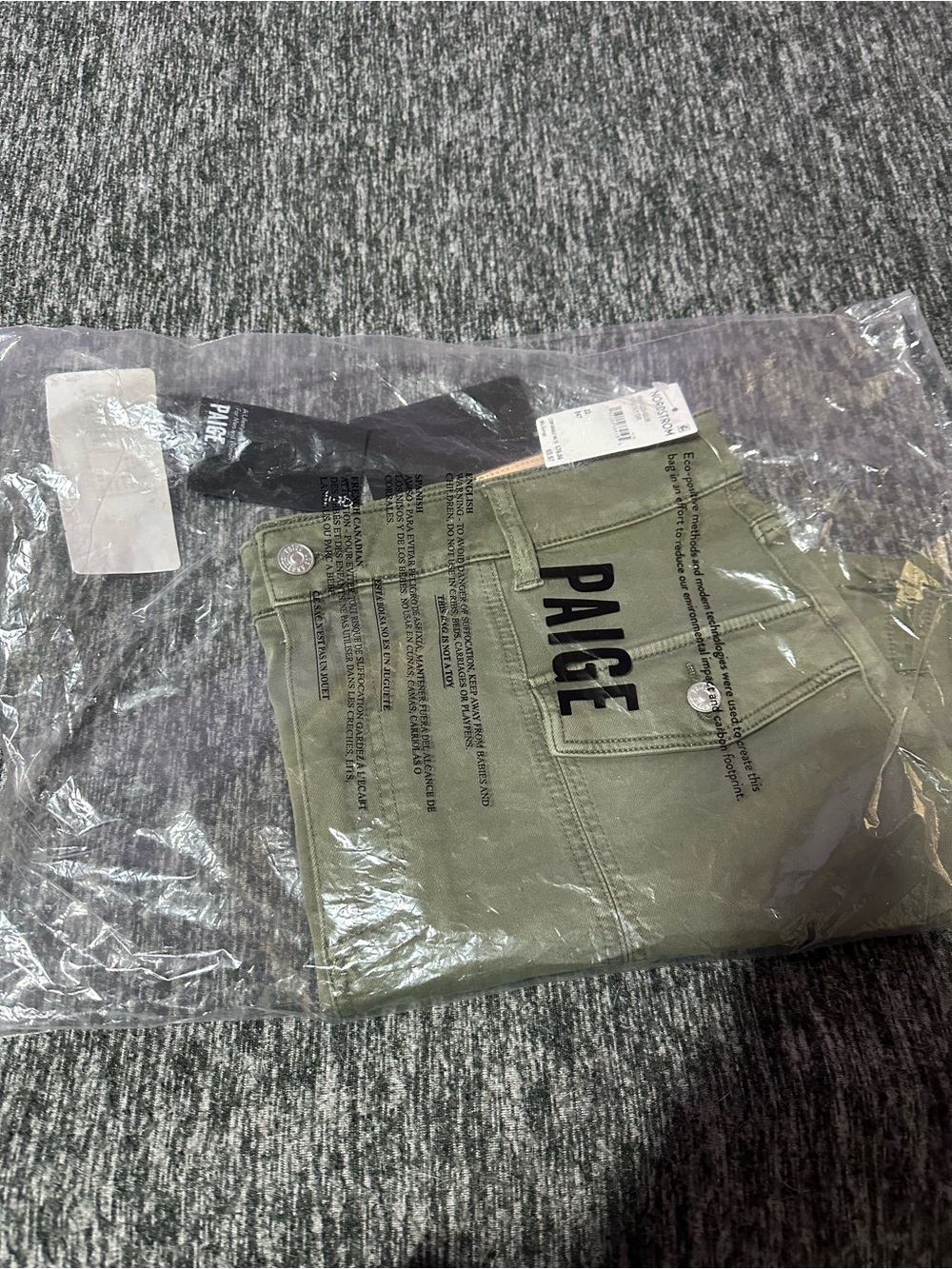 CLOSET CLOSING NWT PAIGE Olive Green Mini Cargo Skirt
